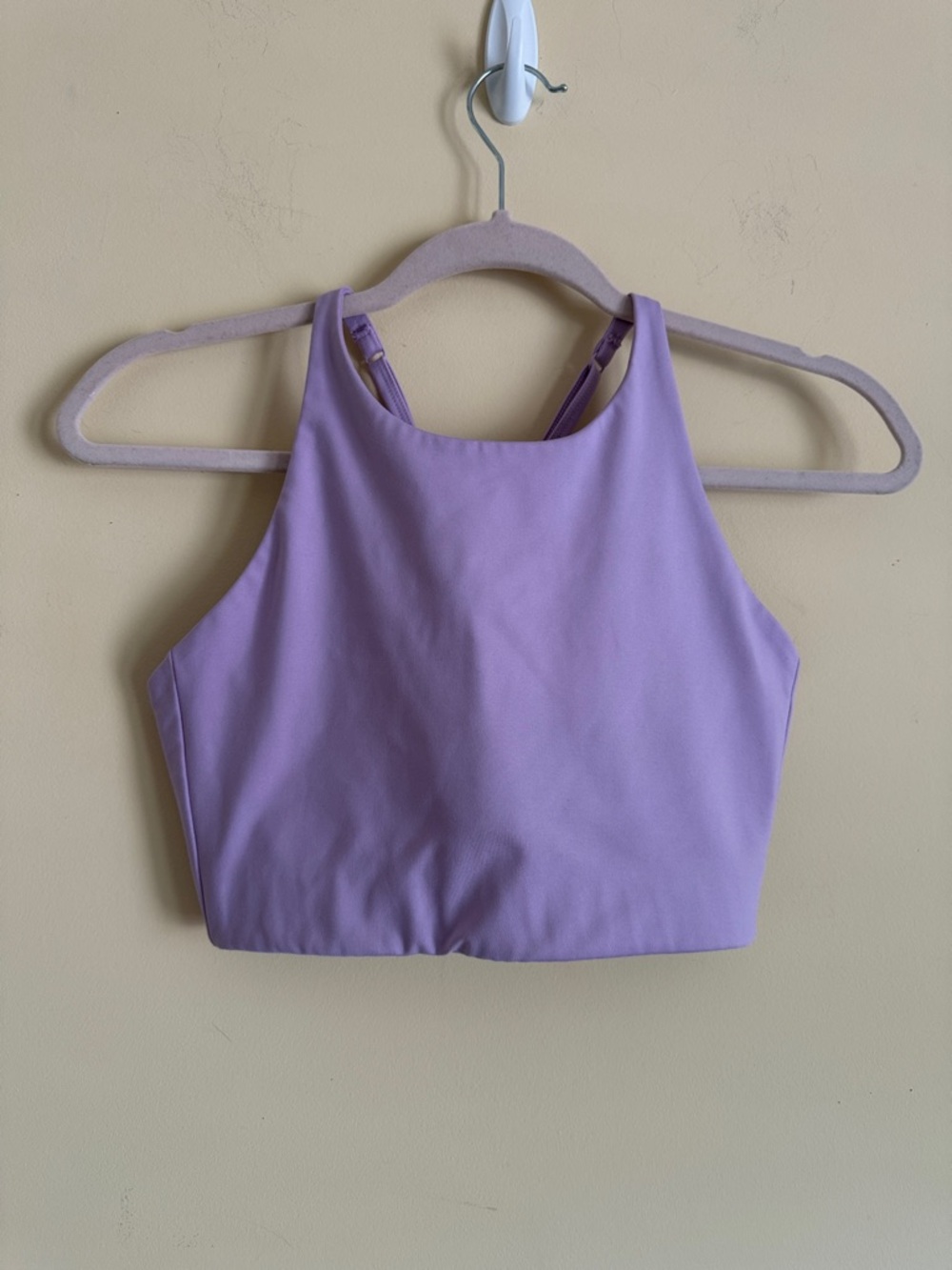 girlfriend collective Lilac High-Neck Sports Bralette Sz Medium